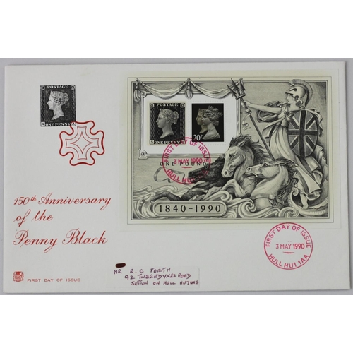 154 - 30 1990's FDC, mainly with blocks of five stamps enclosed, together with Elizabeth II castle series,... 