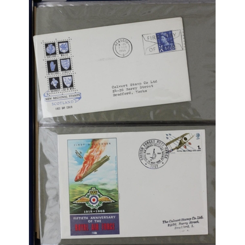 156 - 73 FDC, by Calvert Stamp shop, Bradford, to include Concorde 1973, QEII Maiden voyage 1969, and Firs... 