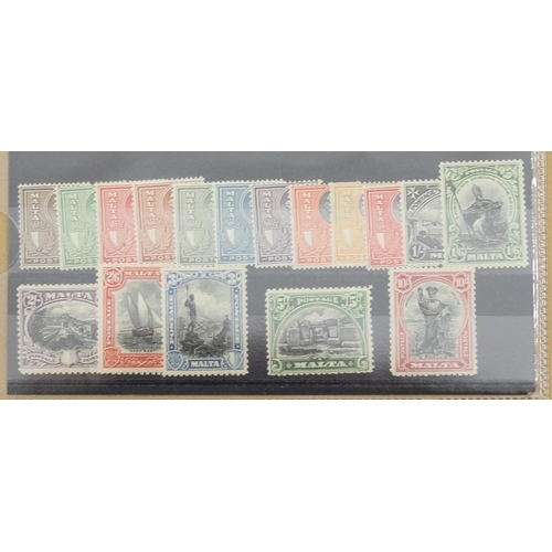 180 - Malta, 1926, seventeen set to 10 shillings, mint, Warwick & Warwick card.