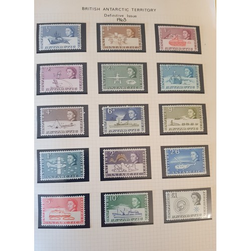 214 - A British Antarctic Territory album, to include 2 x 1963 Definitive Issue, 15 from 1/2d to £1, 1963 ... 