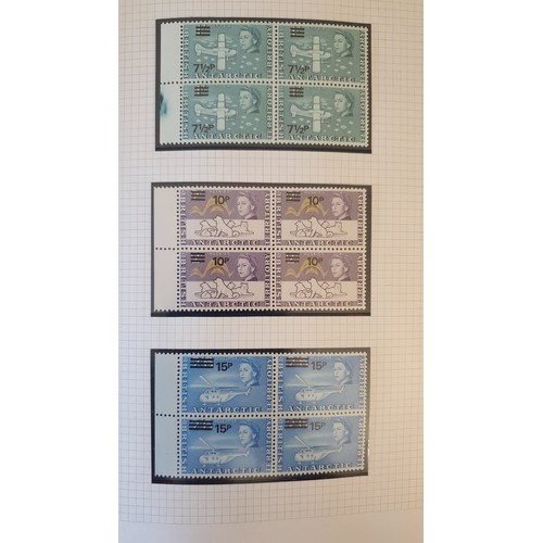 214 - A British Antarctic Territory album, to include 2 x 1963 Definitive Issue, 15 from 1/2d to £1, 1963 ... 