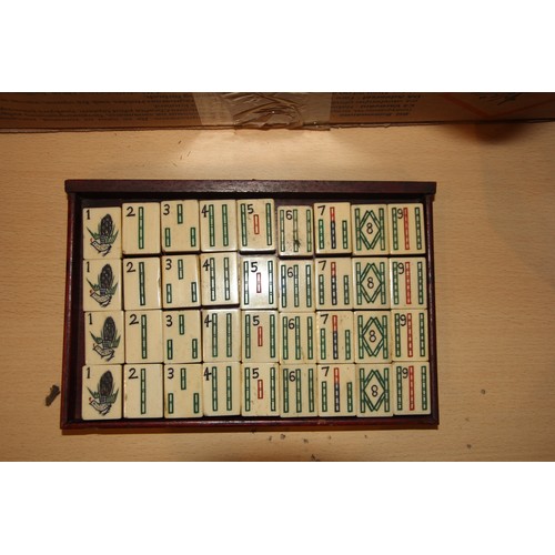 Mahjong set, complete, Bamboo, Chinese, Early 20th Century