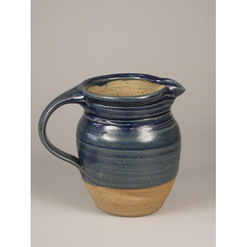 199 - Charles Bound (b.1939) , a blue glazed stoneware jug, height 13 cm