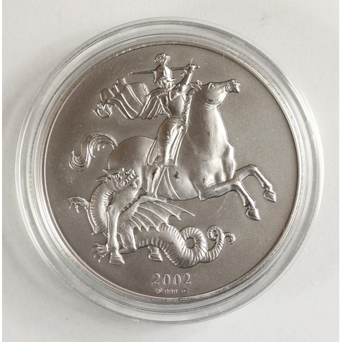 100 - A silver limited edition 5 oz second Millennium proof coin, by Westminster, case