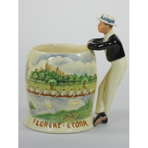 142 - A Crown Devon Eaton Boating Song musical mug, 18cm.