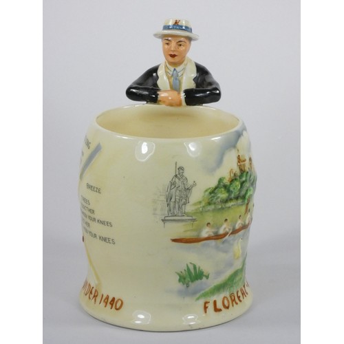 142 - A Crown Devon Eaton Boating Song musical mug, 18cm.