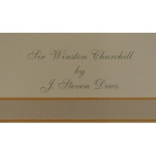 278 - After J Steven Dews (1949-): The Winston Churchill, Artists Proof, signed in pencil, 55 x 73 cm.
Pro... 