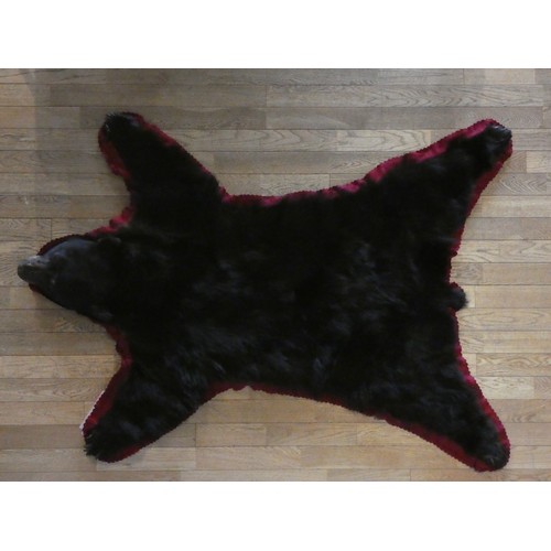 322 - A Canadian black bear skin, c. 1960's, shot by our vendors uncle, mounted by R.J. Pop Ltd of Vancouv...