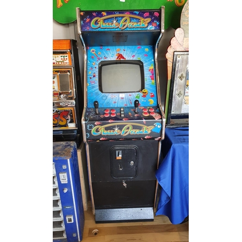 393 - A Classic Arcade multi game machine, 156 x 53 cm,  in working order but untested and guaranteed cond... 