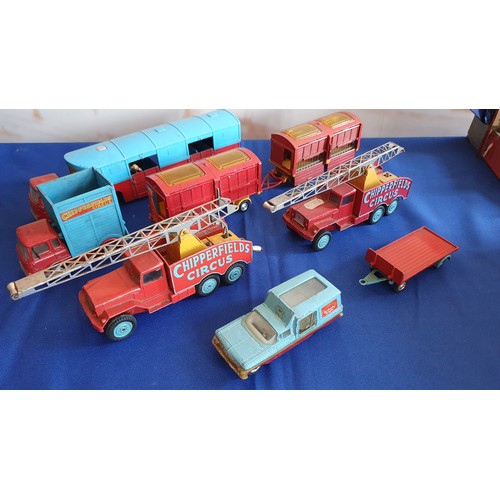 359 - A collection of die cast models to include Corgi Chipperfield Circus and other circus examples.