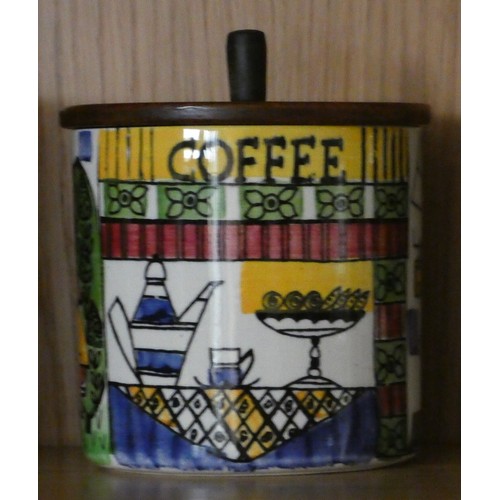 64 - A collection of Jie Gantofta Swedish 1960's ceramic storage jars consisting of, biscuits, two coffee... 