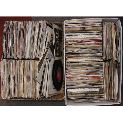 71 - A collection of Vinyl 45 records together with 18 volumes of Knowledge Encyclopedia
