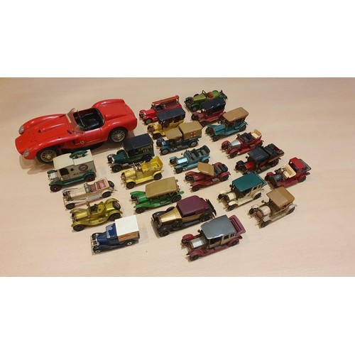 102 - Bburago 1:16 scale Ferrari together with a collection of Yesteryear die cast