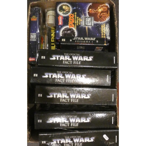 91 - A collection of Star Wars collectibles including a Boba Fett 3D deco light, neck purses, ceramic mon... 