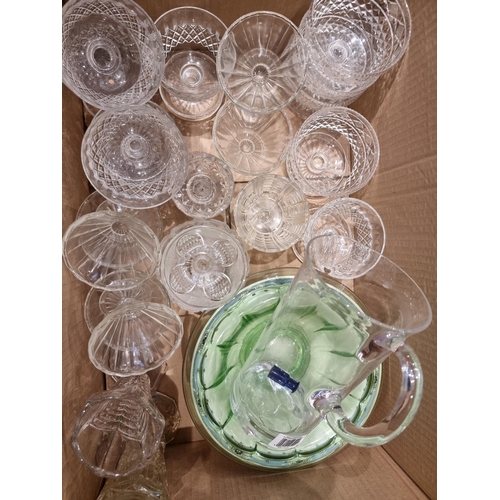 79 - A quantity of molded glassware together with a selection of dinnerware (5)