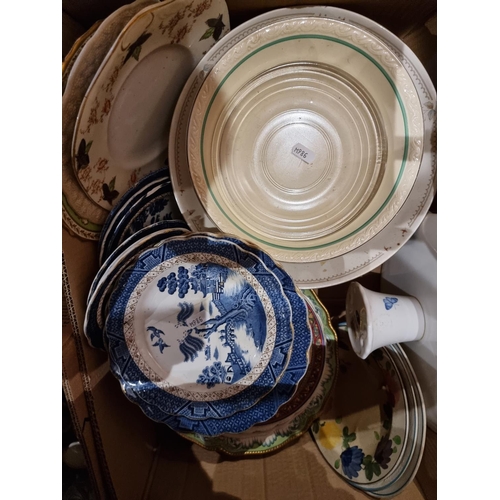 79 - A quantity of molded glassware together with a selection of dinnerware (5)