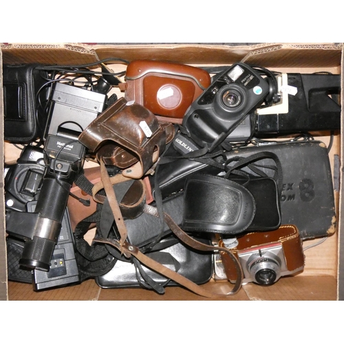 97 - A collection of 35mm film cameras and lenses to include- Minolta X-300, Sigma 28-70mm lens, Pentax b... 