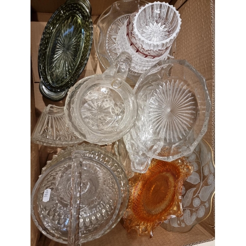 79 - A quantity of molded glassware together with a selection of dinnerware (5)