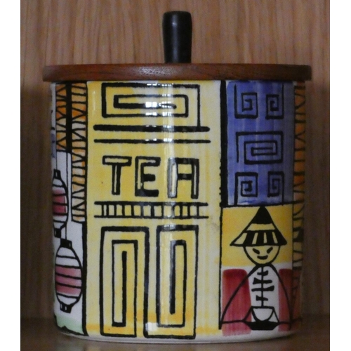 64 - A collection of Jie Gantofta Swedish 1960's ceramic storage jars consisting of, biscuits, two coffee... 