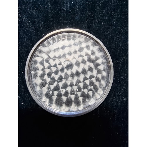 170 - Omega, a stainless steel open face key less wind pocket watch, with subsidiary seconds dial, the sig... 