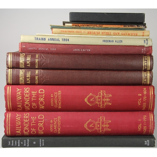 36 - A collection of Railway books, several copies of Railway instruction/rule books and 4 coalport fine ... 