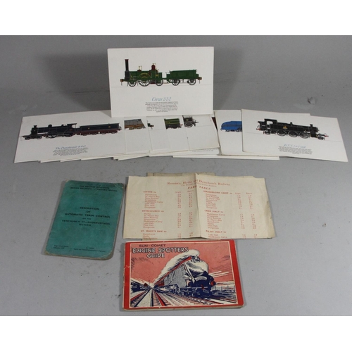 97 - A box of sundry items to include- 2 ground signal (dolly arms), 3 paycheck all stamped L.&.Y.R, 4 pa... 