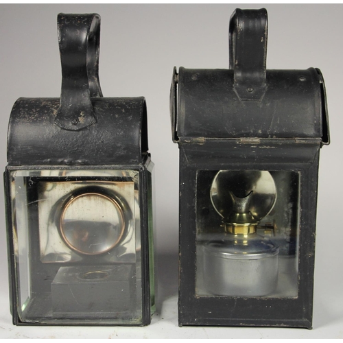 186 - A B.R (m) hand lantern with burner, together with an unmarked hand lantern (2)