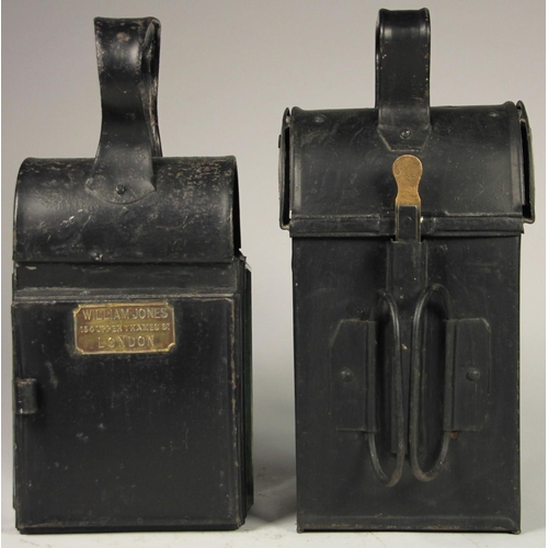 186 - A B.R (m) hand lantern with burner, together with an unmarked hand lantern (2)