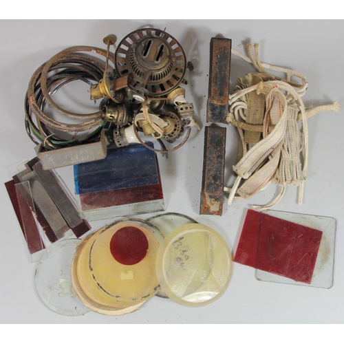 227 - Two Bardic hand lamps together, with 2 boxes of hand lamp spares (burners, glass, bezels) (4)