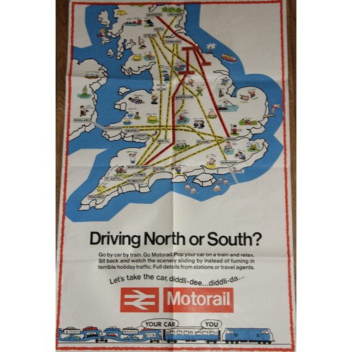 78A - A Double-Royal BR 1968 route map for parcel sorting system and Double-Royal poster for routes of Mot... 