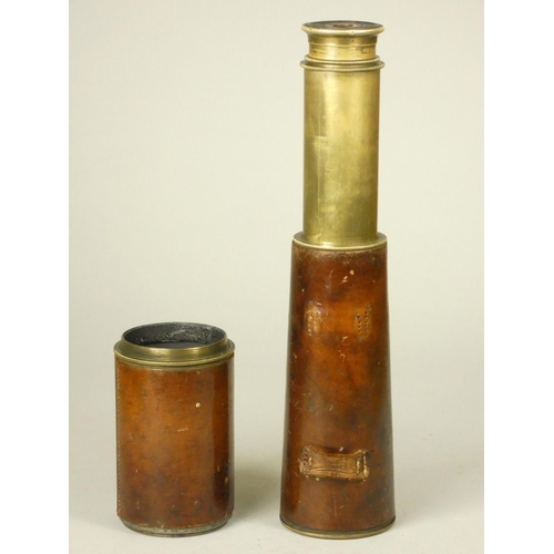 78 - R & J Beck Ltd, London, a WWI brass 4 drawer telescope, dated 1914, Tel Sig (Mk III) also G.S., with... 