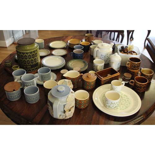 40 - A collection of Hornsea Pottery, various designs and patterns, including a Tapestry tea pot and a Co... 