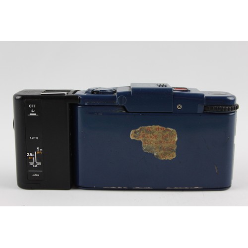 70 - A blueOlympus XA 2 Compact Film Camera w/ A11 Electronic Flash