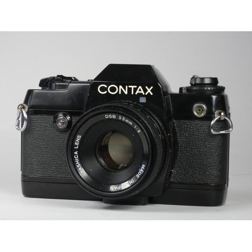 WITHDRAWN A Contax 137 md Quartz SLR 35mm camera, together with a