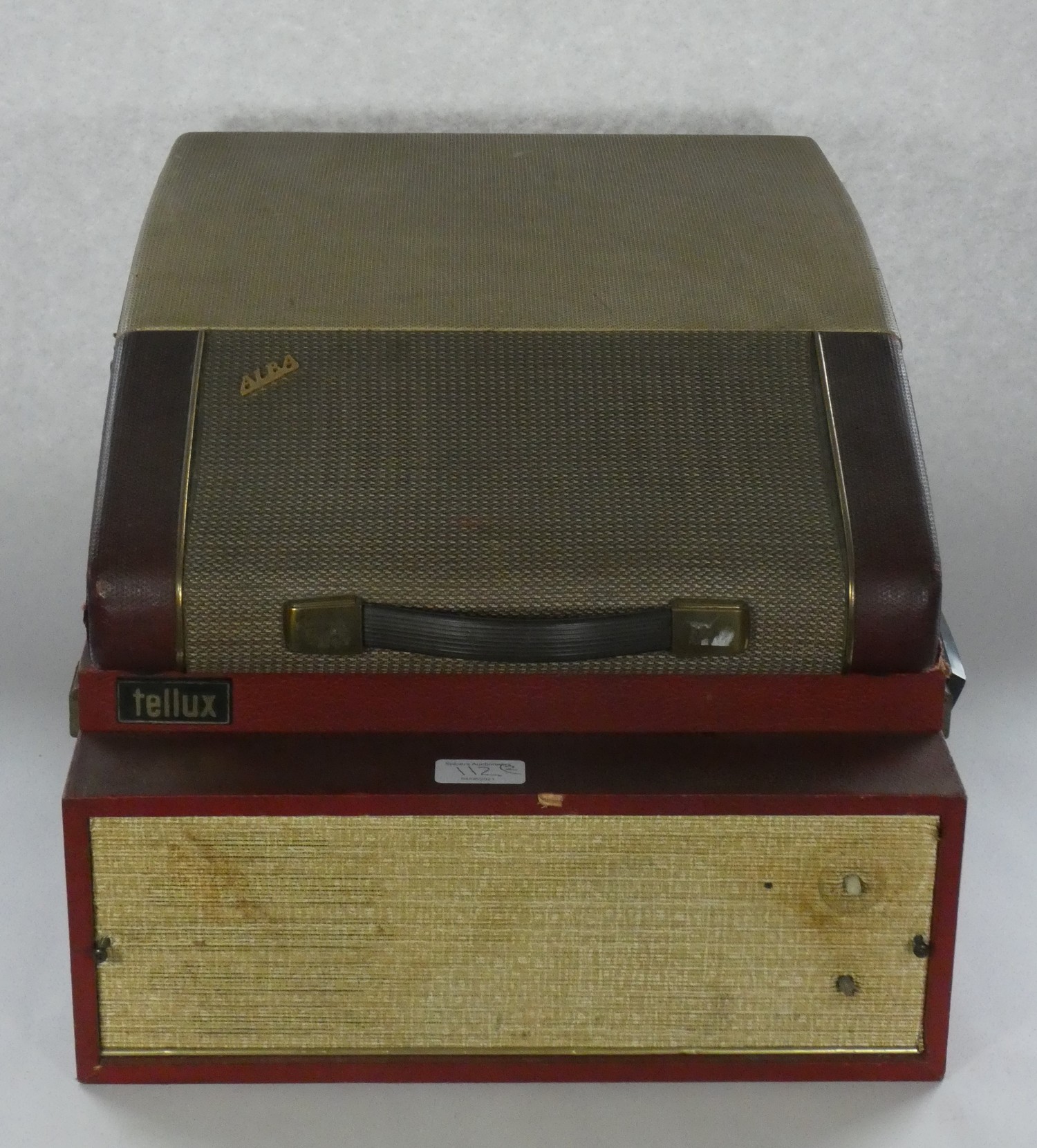 Vintage Alba portable box record player model 432.