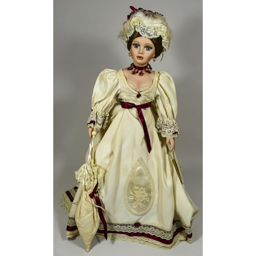 A collection of 8 dolls to include, boxed Alberon porcelain