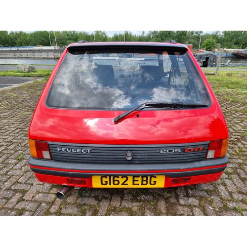 523 - 1990 Peugeot 205 1.9 GTI, 1905cc. Registration number G162 EBG. Chassis number VF320CD6223609065. En... 