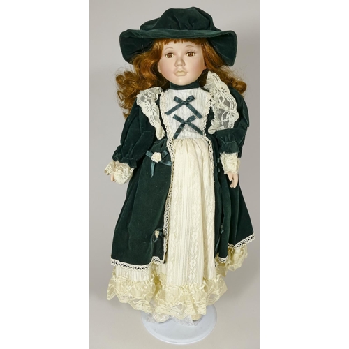 slim fit dress slacks Vintage porcelain doll with green dress and chair 29769