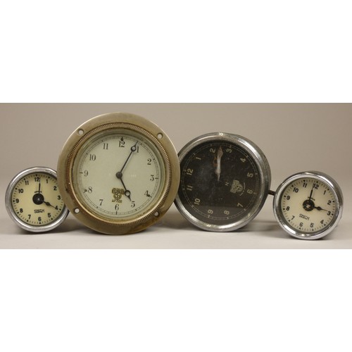 84 - Four car interior clocks by Smiths