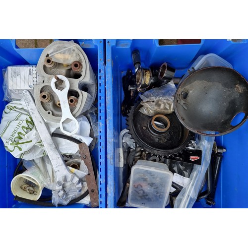 178 - Various BMW R65 spares, including a barrel and head, together with various AJS/Matchless spares