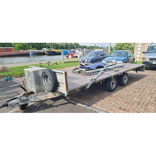 110 - Challenger of Bolton twin axle trailer, serial number SDH F26166T G032884, gross weight 2600kg, come... 