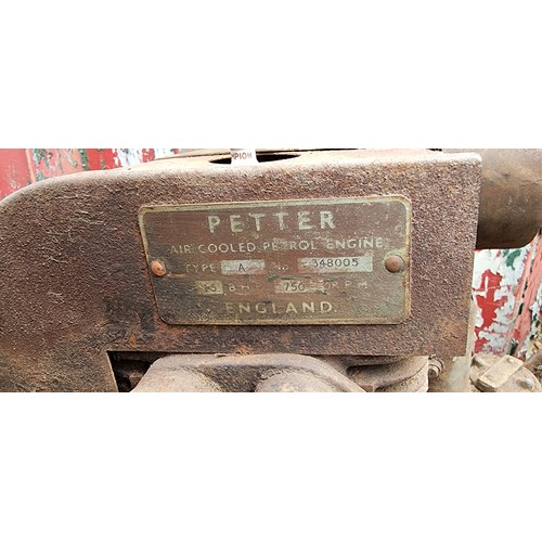 134 - A Petter type A stationary engine, number 348005, 1.5hp