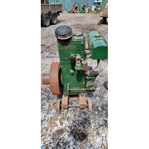 136 - A Lister D309 spec 13D stationary engine, number 106406, 1.5hp, mounted on wheels