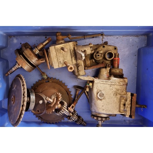 198 - An Albion vintage gearbox, another similar and various parts