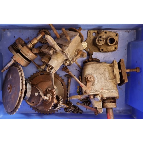 198 - An Albion vintage gearbox, another similar and various parts