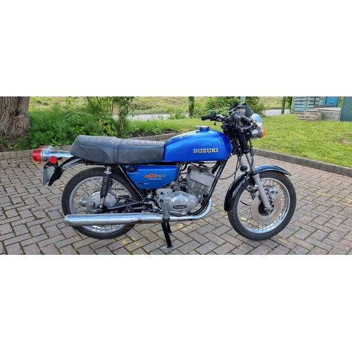 262 - 1976 Suzuki 250 GT, 247cc. Registration number PNR 710R. Frame number 98415. Engine number GT250 987... 