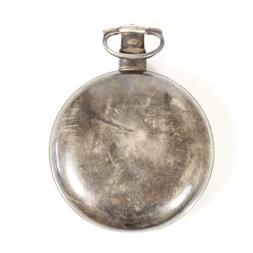 55 - William Rogers, London, a silver full hunter pocket watch, London 1806, the white enamel dial with w... 