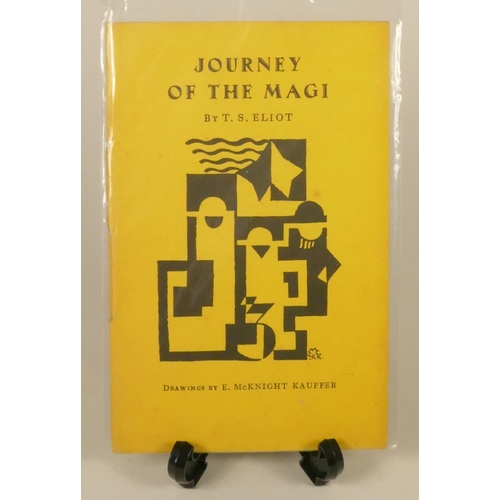 152 - A collection of books to include Ariel Poems. T.S Elliot 'Journey of the Magi', Ariel Poem No.8 1927... 