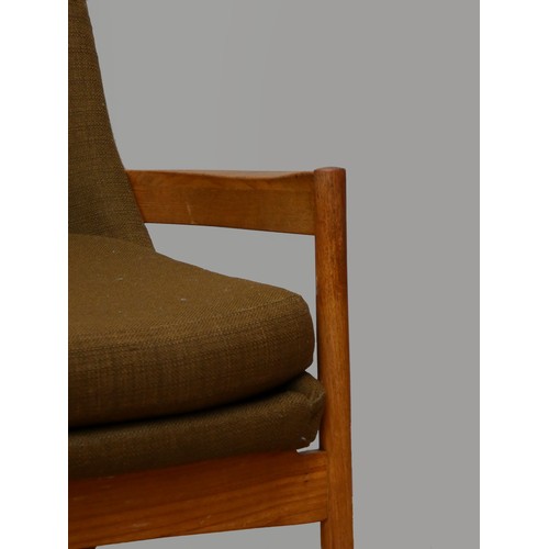 246 - A Guy Rogers of Liverpool ”Delta” teak armchair, c.1964, the wrap around frame detaches from the ori... 