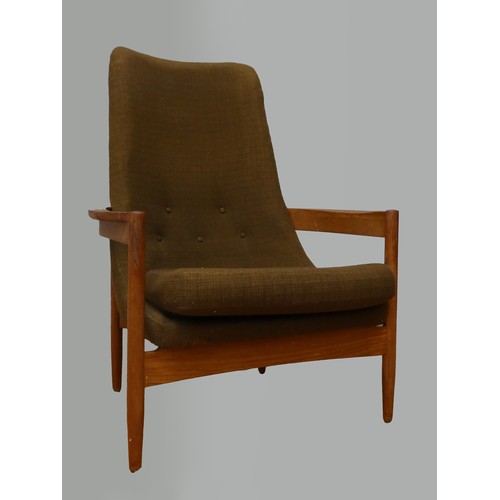 246 - A Guy Rogers of Liverpool ”Delta” teak armchair, c.1964, the wrap around frame detaches from the ori...